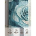 thumbnail image 3 of Tel Blue Roses Sheer Curtains for Living Room Bedroom Spring Watercolor Botanical Sheer Curtains 72 Inch Long 2 Panels Set Light Filtering Curtain Window Treatments Drapes for Dining Room, 3 of 6