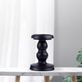 thumbnail image 3 of Candelabro de hierro retro negro, candelabro de pilar para bodas, spa, redondo y estable. S, 3 of 9