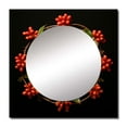 thumbnail image 2 of Designart "Amazonian Creeper Red Blossom Enchantment" Flowers Square Mirror Wall Decor Traditional - Large Red Square Bathroom Mirror - Square Printed Wall Mirror Art, 2 of 5
