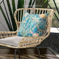 thumbnail image 3 of Amrita Sen Designs  26 x 26 in. Pond Peacock Broadcloth Indoor & Outdoor Zippered Pillow - Multi Color, 3 of 5