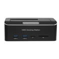 thumbnail image 3 of Estación de acoplamiento de disco duro externo USB3.0 a SATA para HDD de 2,5/3,5" compatible con tarjeta SD/TF enchufe de la UE, 3 of 9
