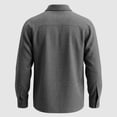 thumbnail image 4 of USNSM Mens Classic Fit Linen Shirts Turndown Collar Long Sleeve Button Down Business Casual Shirts with Pockets Gray XXXL, 4 of 5