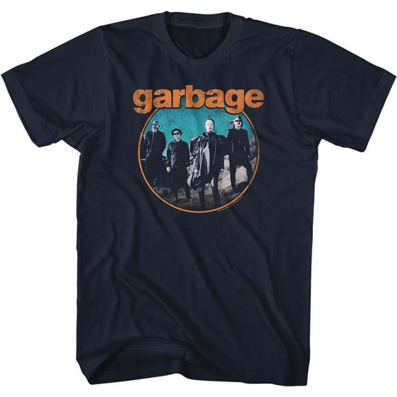 Garbage Circle Navy Adult T-Shirt 4Xl