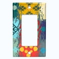 thumbnail image 5 of Metal Light Switch Plate Cover Colorful Ethnic Aztec Tribal Patch Pattern SFR049, 5 of 13
