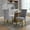 Gray+Gold Pull Ring, variant on Mid-Century Modern Chairs with Lion Head Pull Ring, High-end Tufted Solid Wood Contemporary Velvet Upholstered Dining Chair with Golden Wooden Legs Nailhead Trim 2-Pcs Set