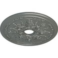 thumbnail image 3 of Ekena Millwork 23 5/8"OD x 4"ID x 1 1/2"P Rose and Ribbon Ceiling Medallion (Fits Canopies up to 4"), Hand-Painted Silver, 3 of 5