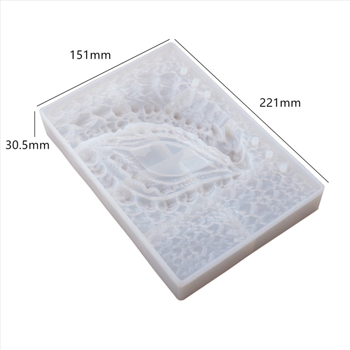 4Pcs DIY Book Cover Crystal Epoxy Resin Mold Dragon Eye Notebook Case Mirror Silicone Mold