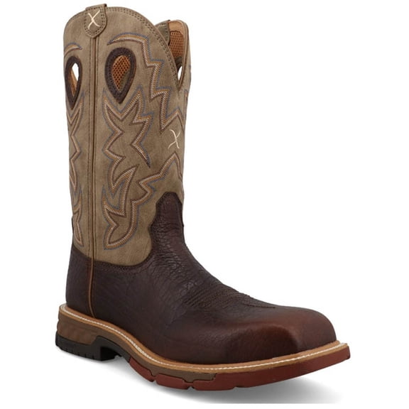 Twisted X 12" Saftey Toe Dark Brown - Boot Mens Work - Mxbn008