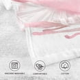thumbnail image 3 of Dreamtimes Cute Ballet Flamingo Rose Flower Hand Towels for Bathroom 100% Cotton 2 pcs Face Towel 16 x 28 inch, Absorbent Soft & Skin-Friendly, 3 of 6