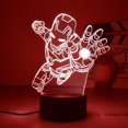 thumbnail image 4 of Disney Marvel-luz nocturna 3D de Spiderman, Ironman, Deadpool, Capitán América, figura de acción, lámpara de mesa, regalos de cumpleaños de Los Vengadores, 4 of 5