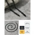 thumbnail image 7 of U7 Figaro Necklace for Men Black Chain Bracelet Stainless Steel Jewelry Set 2-Piece in 5MM Width 26 Inch, 7 of 7
