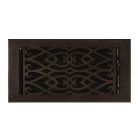 

Signature Hardware 911522-6-12 Victorian Bronze Floor Register - Bronze