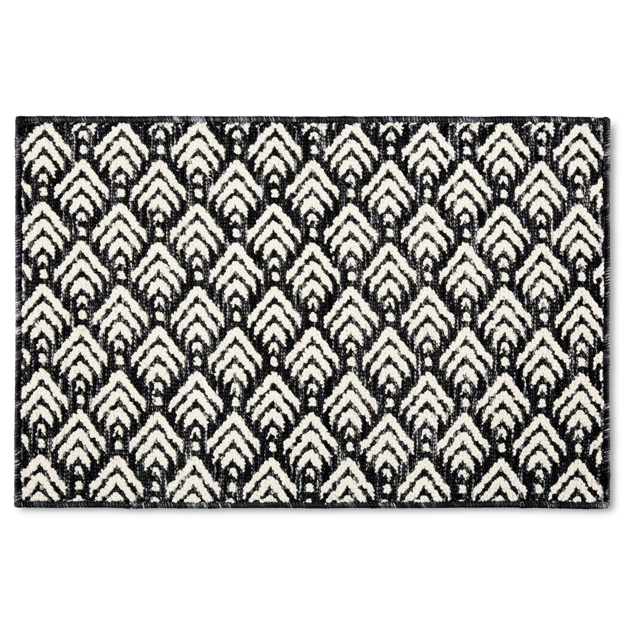 Mainstays Walker Woven Fabric Mat, 18"x27", Black, Available in Multiple Colors