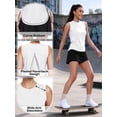 thumbnail image 4 of NELEUS Womens Workout Tank Tops UPF50+ Loose Fit High Neck for Athletic Yoga Casual Tops,White,US Size S, 4 of 9
