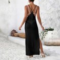 thumbnail image 5 of Levmjia Women's Halter Neck Cover Up Dress Bow Tie Front Slit Beach Dress Sexy Hollow Out Swimwear Coverup for Summer Vacation, 5 of 5