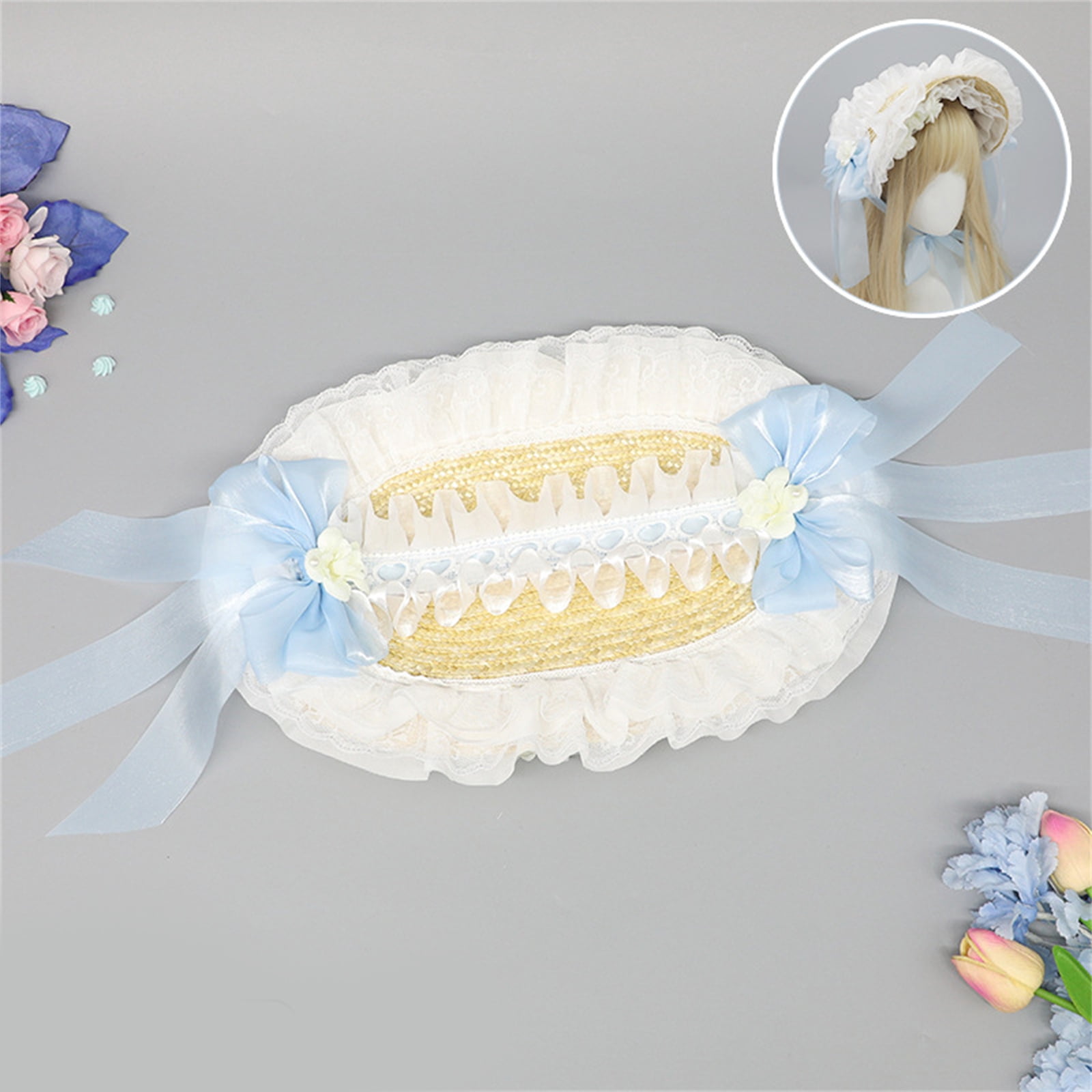 Garden Party Hat Sun Protective Panama Hat For Photography And Daily Wear French Styles Teaparty Bonnet Hat for Women