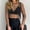 Black, variant on Women's Pearl Rhinestone See Through Long Sleeve Mesh Blouse One Piece Cover Up Halloween Festival Crop Top