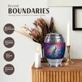 thumbnail image 3 of JAGASY Peacock Tiny Urn for Sister, Purple Urns for Human Ashes keepsake, Cherry Blossom & Pink Flowers Decorative Urns for Siblings, Small Cremation Urn for Brother, (3 Inch), 3 of 7