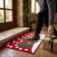 thumbnail image 5 of Cute Christmas Tree Bath mat for Bathroom Decorations Non Slip, Fluffy Absorbent Microfiber Red Colorful Xmas Cheer Holiday Festive Bathroom Mat Washable, Winter Themed Snow Bath Rug,20x32 Inch, 5 of 7