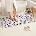 thumbnail image 4 of White Cow Bow Pattern Bathroom Rugs Mat,Non Slip Microfiber Bathroom Rug,Rubber Backing,Soft Bathroom Mats for Bathroom Floor,Tub and Shower,60x24in(150x60cm), 4 of 5