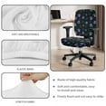thumbnail image 3 of SCRAWLGOD Paws Black Breathable Computer Chair Slipcover with Arm Rest Slipcovers Non-Slip Rotating Chair Protector Stretchy Desk Chair Seat Cover, 4 Pieces, 3 of 7
