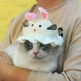 thumbnail image 3 of Chapeau Tricoté pour Chat, Chapeau de Dressing Croisé, 3 of 8