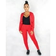 thumbnail image 2 of Active Wear Set Zipper Jacket and Legging Set Plus Womens Size 12-16 Red, 2 of 2