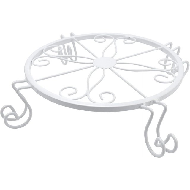 SHILIU-1Pcs Support de Plante en Pot Robuste, Support de Plante de 9 Pouces pour Pot de Fleurs Support de Pot Robuste, Blanc