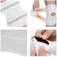 thumbnail image 4 of White Left M  1PC Sports Kneepad Men Women Pressurized Elastic Knee Pads Arthritis Joints Protector Fitness Gear Volleyball Brace Protector, 4 of 6
