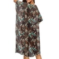 thumbnail image 4 of Xoenoiee Aztec Cow Southwest American Tribal Print Womens Swimsuit Coverup Bathing Suit Cover Up Beach Kimonos Skin Friendly Long Cardigan Open Front Swimwear, 4 of 7