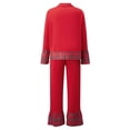 thumbnail image 5 of RUINIXCW Family Christmas Pajamas Matching Sets Classic Plaid Design Outfits Sleepwear Loungewear for Holiday Wear, 5 of 6