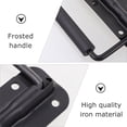 thumbnail image 3 of Iron Toolbox Spring Loaded Folding Handles Heavy Duty Durable Comfortable Grip Black 2pcs, 3 of 8