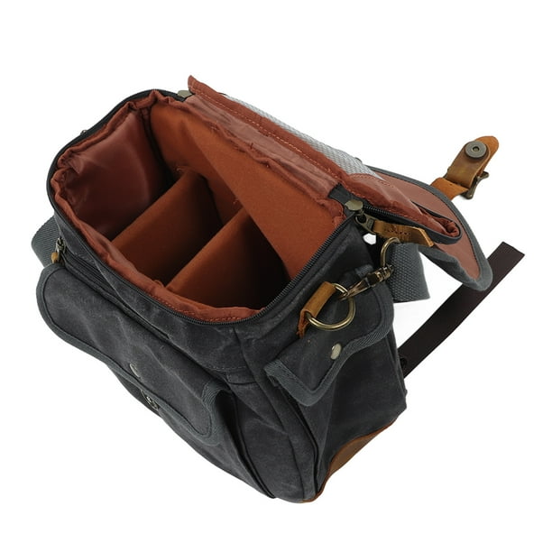 Canvas Camera Shoulder Bags Vintage Casual Large Space SLR DSLR Canvas Camera Case for Photography Travel Walmart