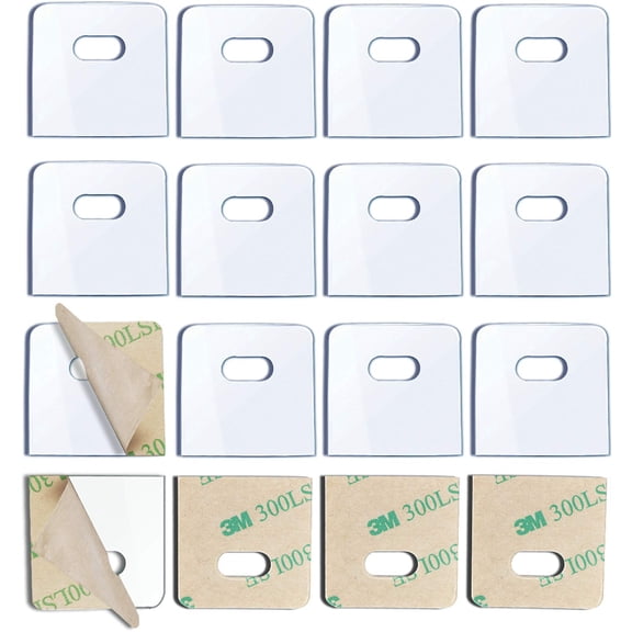 Emlimny Clear Vertical Blind Repair Tabs,16 Sets 32 Pieces Plastic Clips Fixers Retainers for Vertical Blinds Replacement Slats Vanes, Broken Blinds Repair Kit, Tabs for Vertical Window Blinds