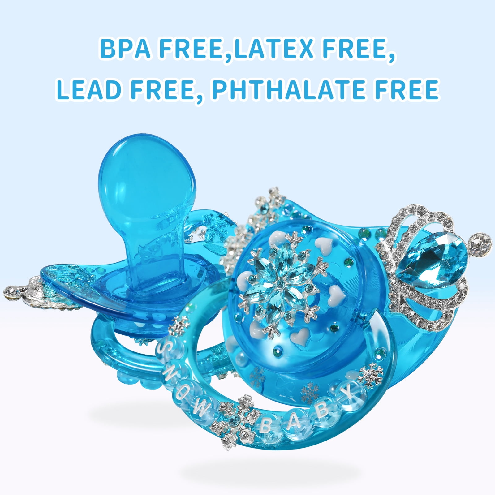 CutiePlusU Adult Sized Pacifier Large Shield Dummy Crystal DIY Handmade