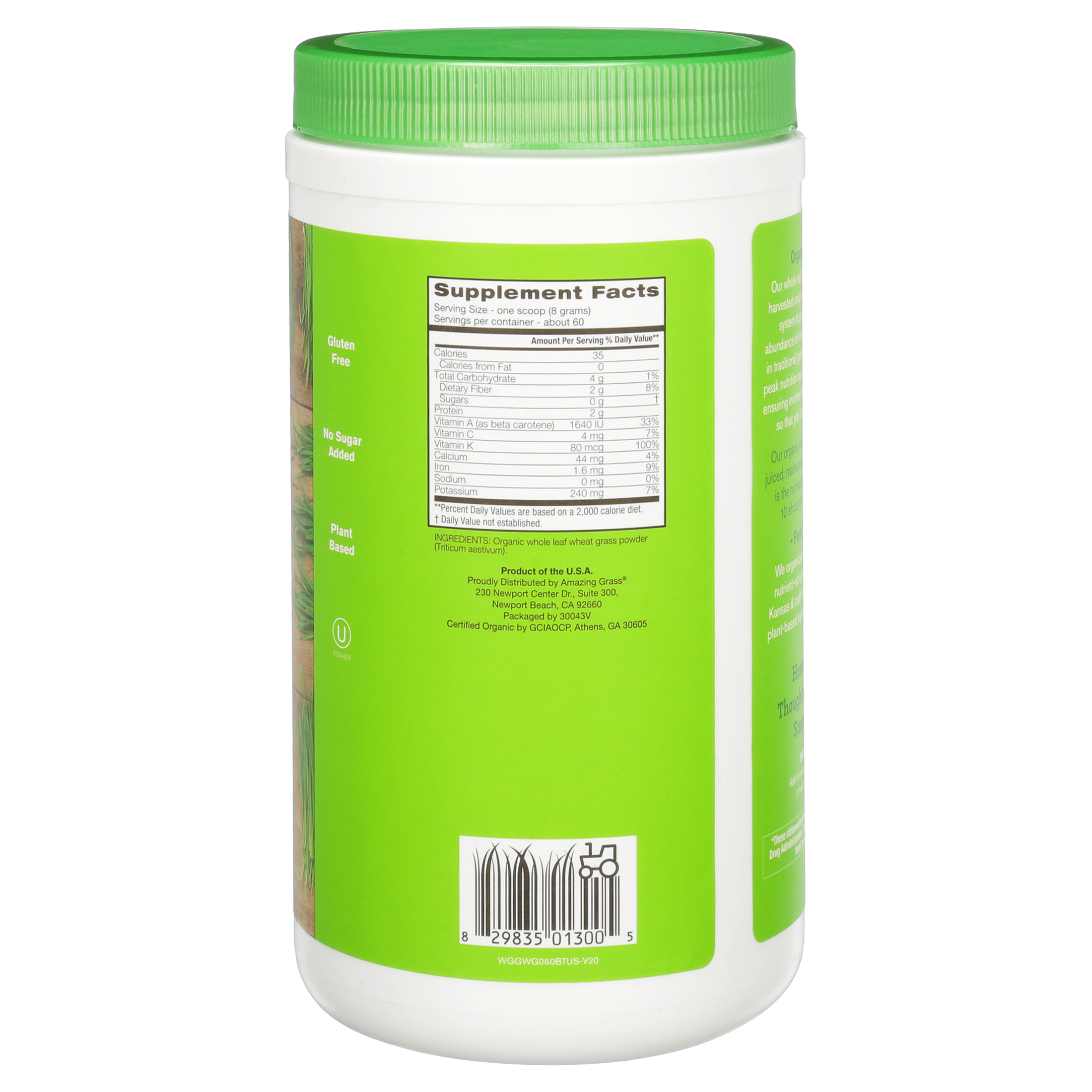 Amazing Grass Wheatgrass Nutrition Facts Besto Blog