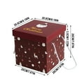 thumbnail image 2 of Christmas Gift Box, Large Candy Gift Box, 2pc Handheld Empty Christmas Packaging Boxes, Foldable Stacking Gift Boxes with Handles for Holiday Decorations and Presents, 2 of 7