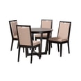 thumbnail image 2 of Baxton Studio Ana Modern Beige Fabric and Dark Brown Finished Wood 5-Piece Dining Set, 2 of 7