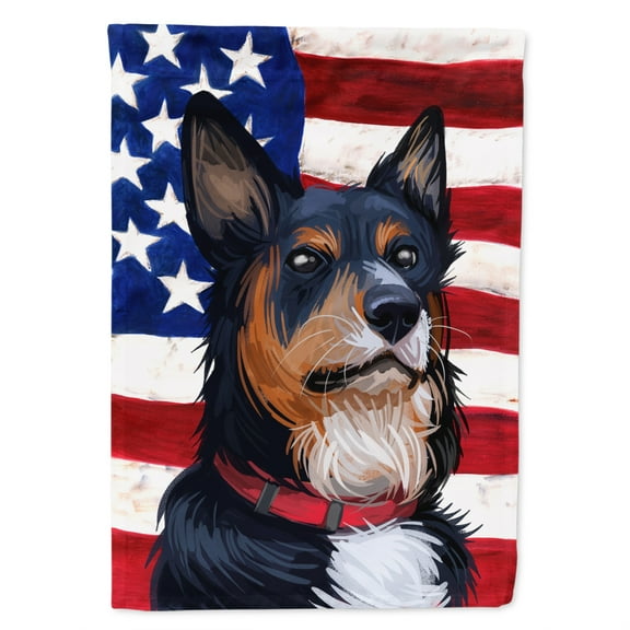 Carolines Treasures CK6752CHF Welsh Sheepdog American Canvas House Size Outdoor-Flags, Multicolor