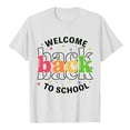 thumbnail image 4 of LUOGENLI T-shirts pour Femmes Mode Rentrée des Classes Imprimé Manches Courtes Col Rond T-shirts Graphiques Vintage Saint-Valentin Blanc TTG, 4 of 4