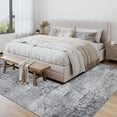 thumbnail image 2 of BERTHMEER 9'x12' Area Rugs for Living Room Bedroom Dining Room Office Farmhouse Kitchen Abstract Distressed Contemporary Modern Machine Washable Large Indoor Rugs Carpets, Gray, 2 of 6