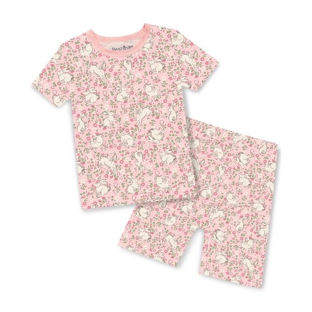 Conjunto de pijama Babee Reshinee de viscosa de bambú para niñas de 4 a 5 años