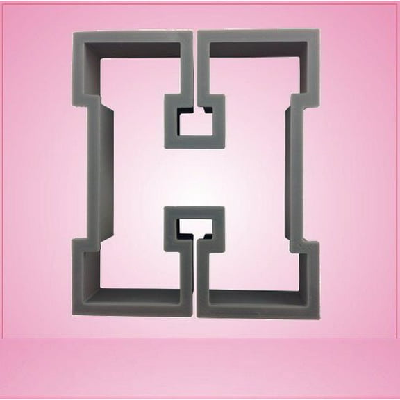 Varsity Letter H Cookie Cutter 2 inch (plastic)