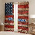 thumbnail image 2 of Manfei Rustic Farmhouse Us Flag Blackout Curtains Set of 2 (52x84 Each),250 Years 1776-2026 Print Curtain, 2 of 7