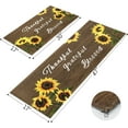 thumbnail image 3 of Sunflower Kitchen Mat Set of 2, Yellow Sunflower Kitchen Rugs and Mats Non-skid Washable Kitchen Floor Mats for in Front of Sink, Country Farmhouse Sunflower Kitchen Decor and Accessories(Brown), 3 of 6