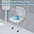 thumbnail image 4 of Foldable Shower Chair, Non Slip Feet Ergonomic Design High Load Capacity Easy Installation Wall Mounted Shower Stool Safe and   for Doorway Bathroom, 4 of 7