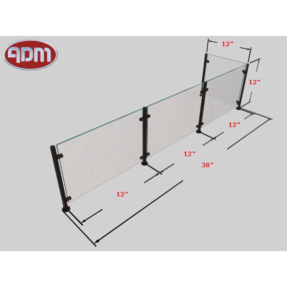 Sneeze Guard | ADM Sneezeguards | EP-5 | 3B-H12-F12-RP BLK