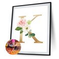 thumbnail image 2 of Kit Rhinestone Wdftyju 5D Imágenes DIY Flor Letra K Completo Taladro Redondo Pintura Diamante, 2 of 9