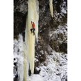 thumbnail image 2 of Woman Ice Climber Ascends A Large Icefall In Southcentral Alaska Poster Print (11 x 17), 2 of 4