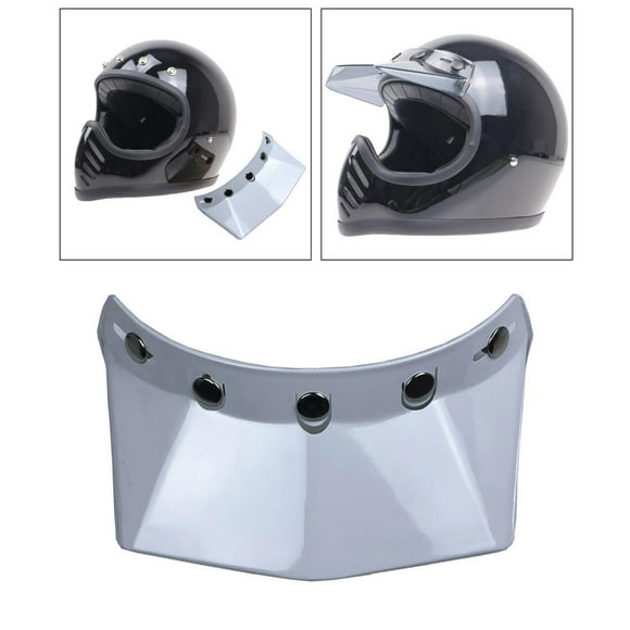 Vintage Style Open Visor -Snap , 215mm x 130mm , White White1